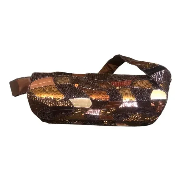 K.C. Malhan Marilyn Purse Beaded Sequined Evening Shoulder Bag Magnetic Clasp - Picture 2 of 16